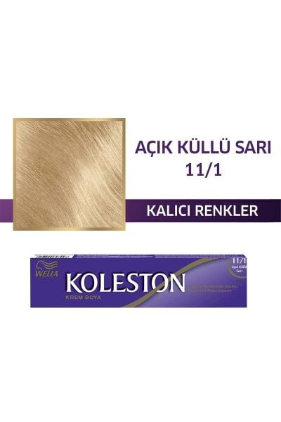 Wella Koleston Tüp Saç Boyası 11/1 Açık Küllü Sarı