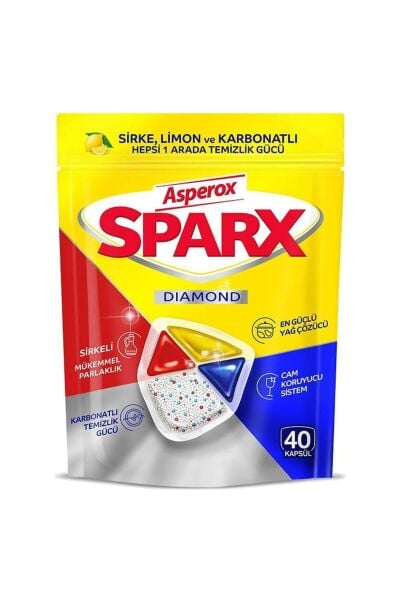 Asperox Sparx Diamond 40 Kapsül Bulaşık Tableti
