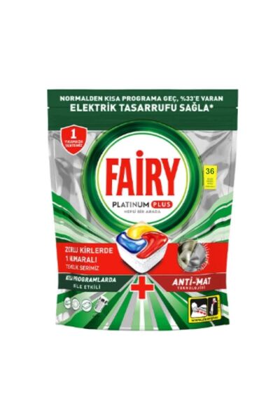 Fairy Platinum Plus 36 Yıkama Bulaşık Makinesi Tableti