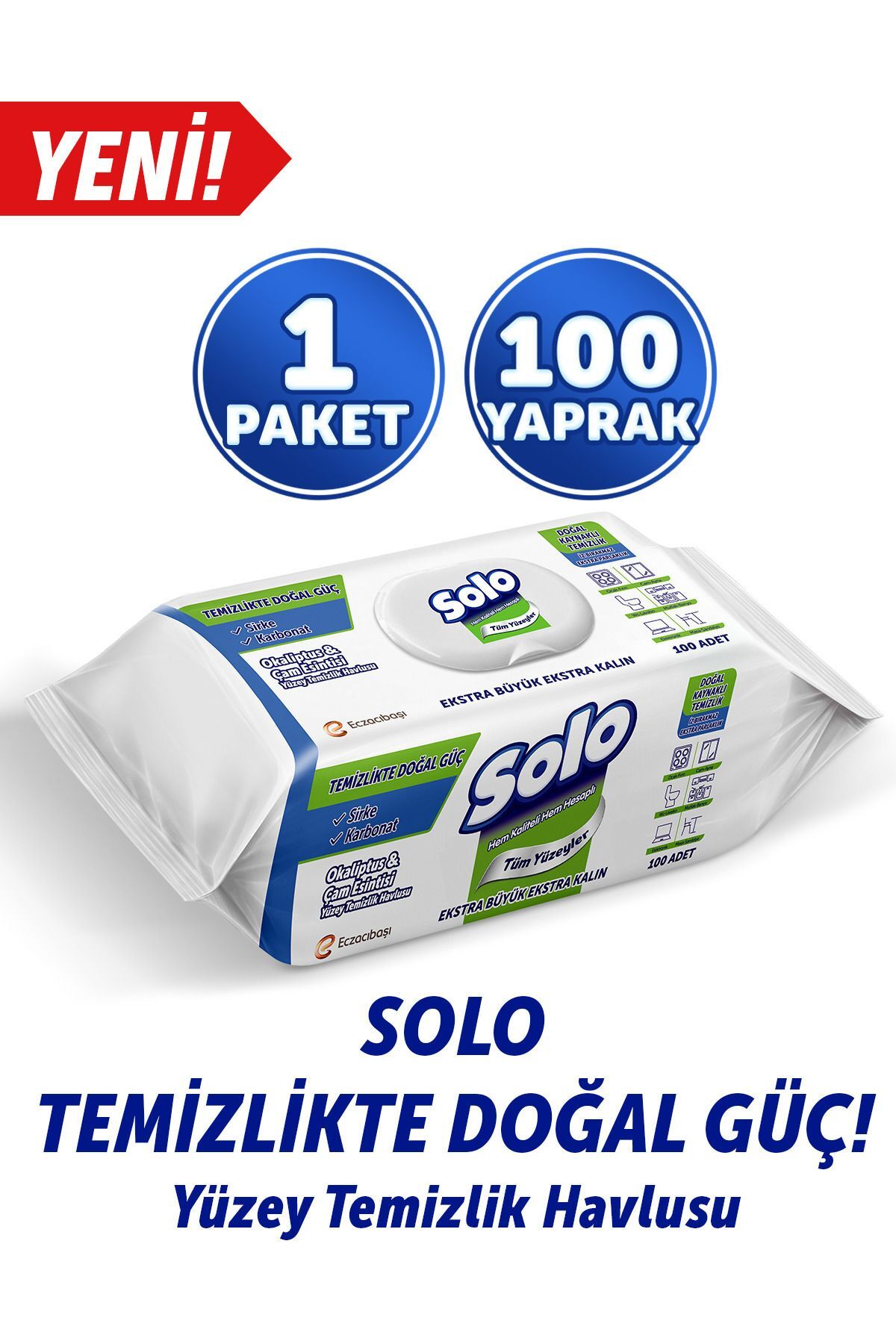 Solo Yüzey Temizlik Havlusu Okaliptus & Çam 100'lü