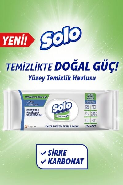 Solo Yüzey Temizlik Havlusu Okaliptus & Çam 100'lü