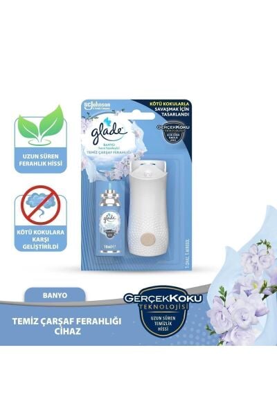 Glade Banyo 10 ml Temiz Çarşaf Ferahlığı + Makina