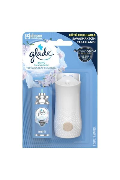 Glade Banyo 10 ml Temiz Çarşaf Ferahlığı + Makina