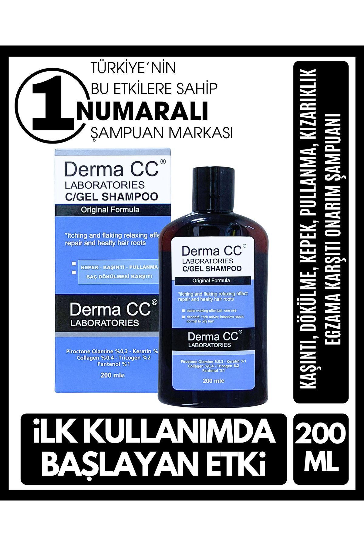 Derma CC Laboratories C/Gel Bakım Şampuanı 200 Ml