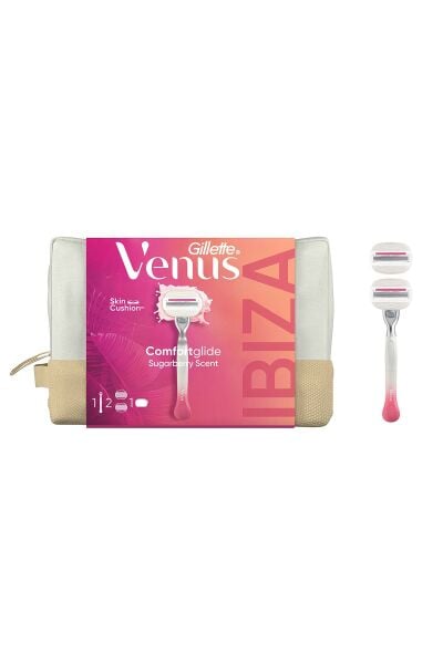 Gillette Venus Comfortglide Sugarberry + 2 Adet Yedek Başlık + Çanta