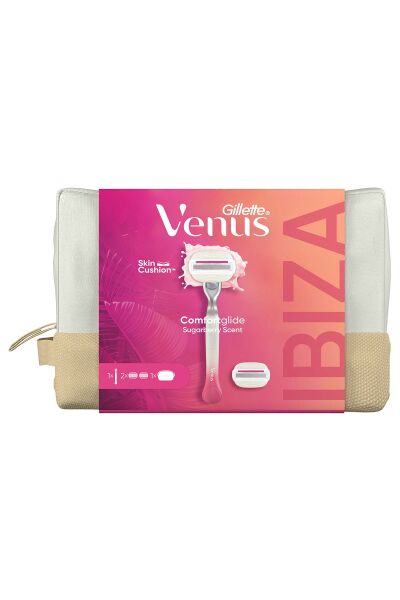 Gillette Venus Comfortglide Sugarberry + 2 Adet Yedek Başlık + Çanta