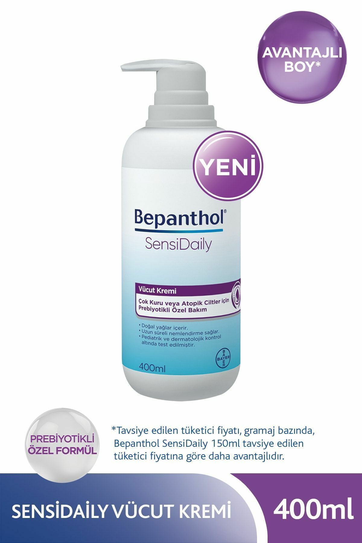 Bepanthol SensiDaily Vücut Kremi 400 ml