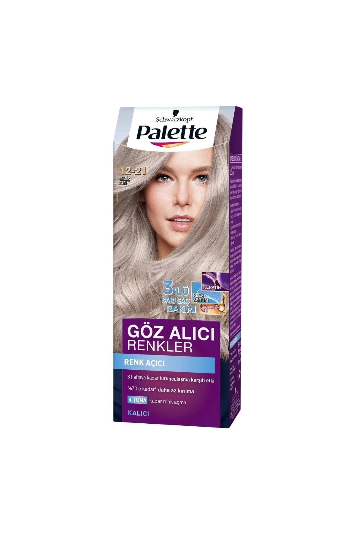 Palette Saç Boyası Natural Göz Alıcı Renk 12-21 Gümüş Sarı