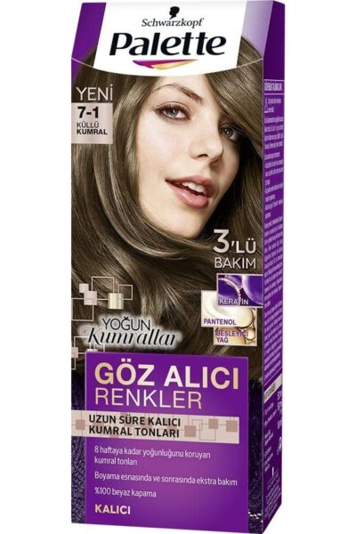 Palette Saç Boyası Natural Göz Alıcı Renk 7-1 Küllü Kumral