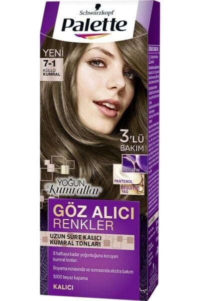 Palette Saç Boyası Natural Göz Alıcı Renk 7-1 Küllü Kumral