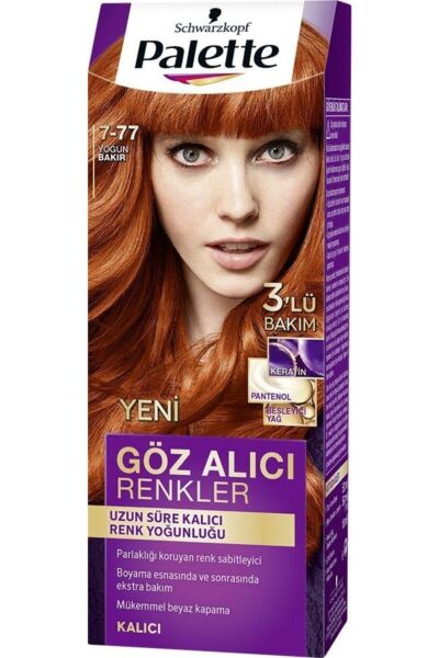 Palette Saç Boyası Natural Göz Alıcı Renk 7-77 Yoğun Bakır