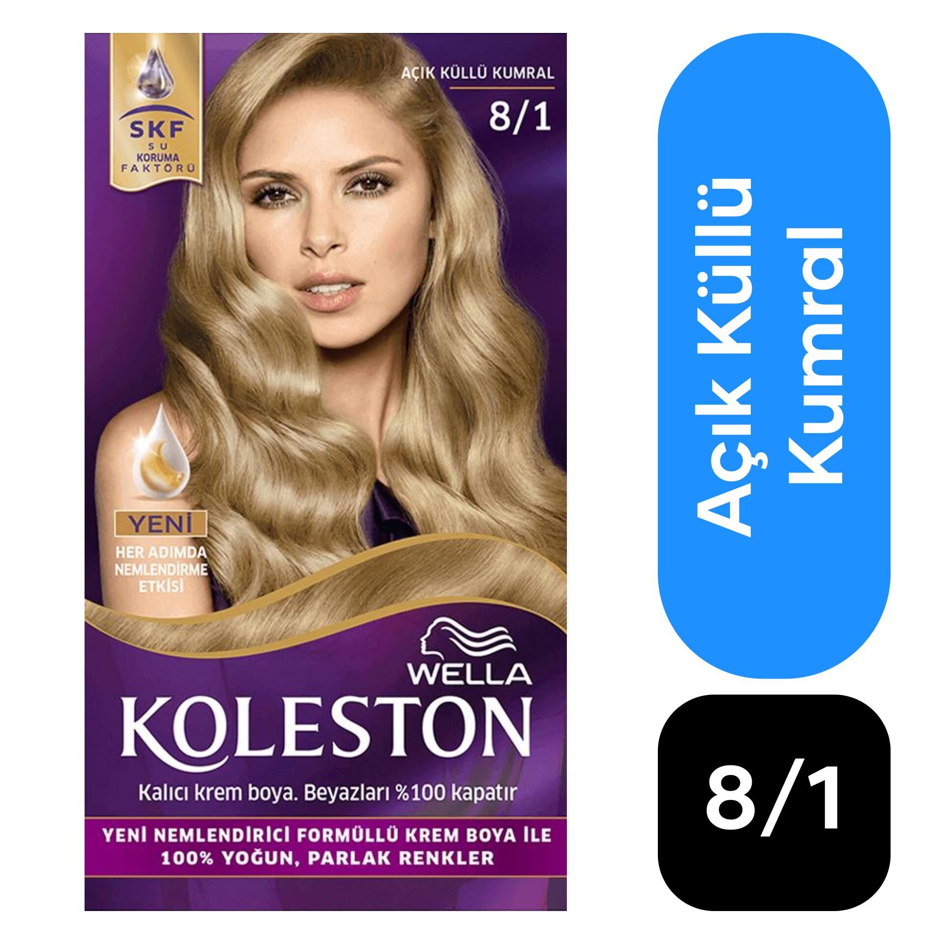 Wella Koleston Kit Saç Boyası 8/1 Açık Küllü Kumral