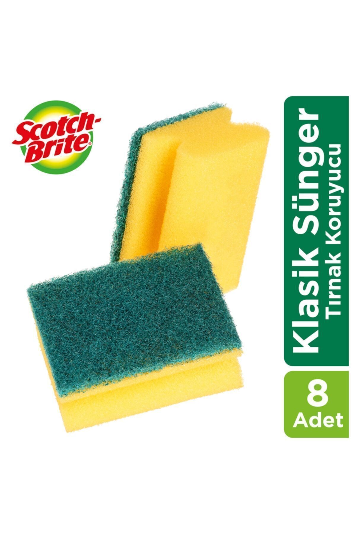 Scotch Brite 8'li Sünger Tırnak Koruyuculu Power Classic