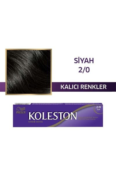 Wella Koleston Tüp Saç Boyası 2/0 Siyah