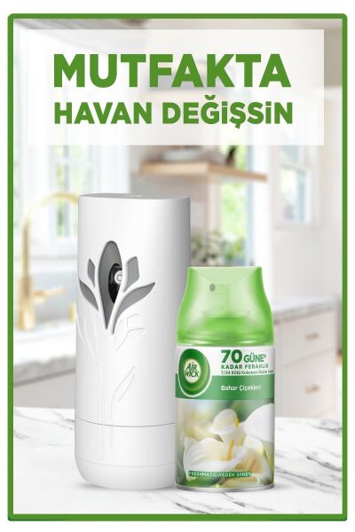 Air Wick Oda Kokusu Freshmatik Otomatik Sprey Makine + Bahar Çiçekleri Yedek Sprey 250 ml