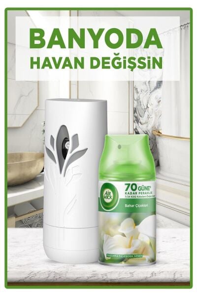 Air Wick Oda Kokusu Freshmatik Otomatik Sprey Makine + Bahar Çiçekleri Yedek Sprey 250 ml