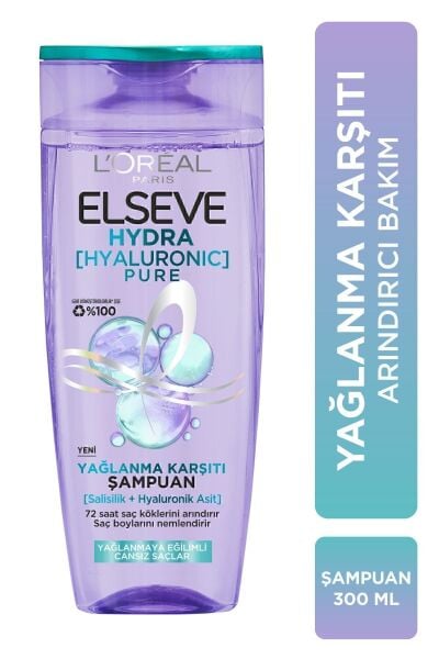 Elseve Şampuan 300 ml Hydra Pure Yağlanma Karşıtı