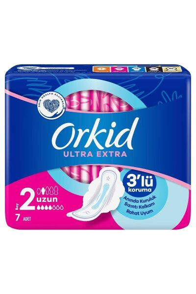 Orkid Ultra Extra Hijyenik Ped Uzun Tekli Paket 7'li