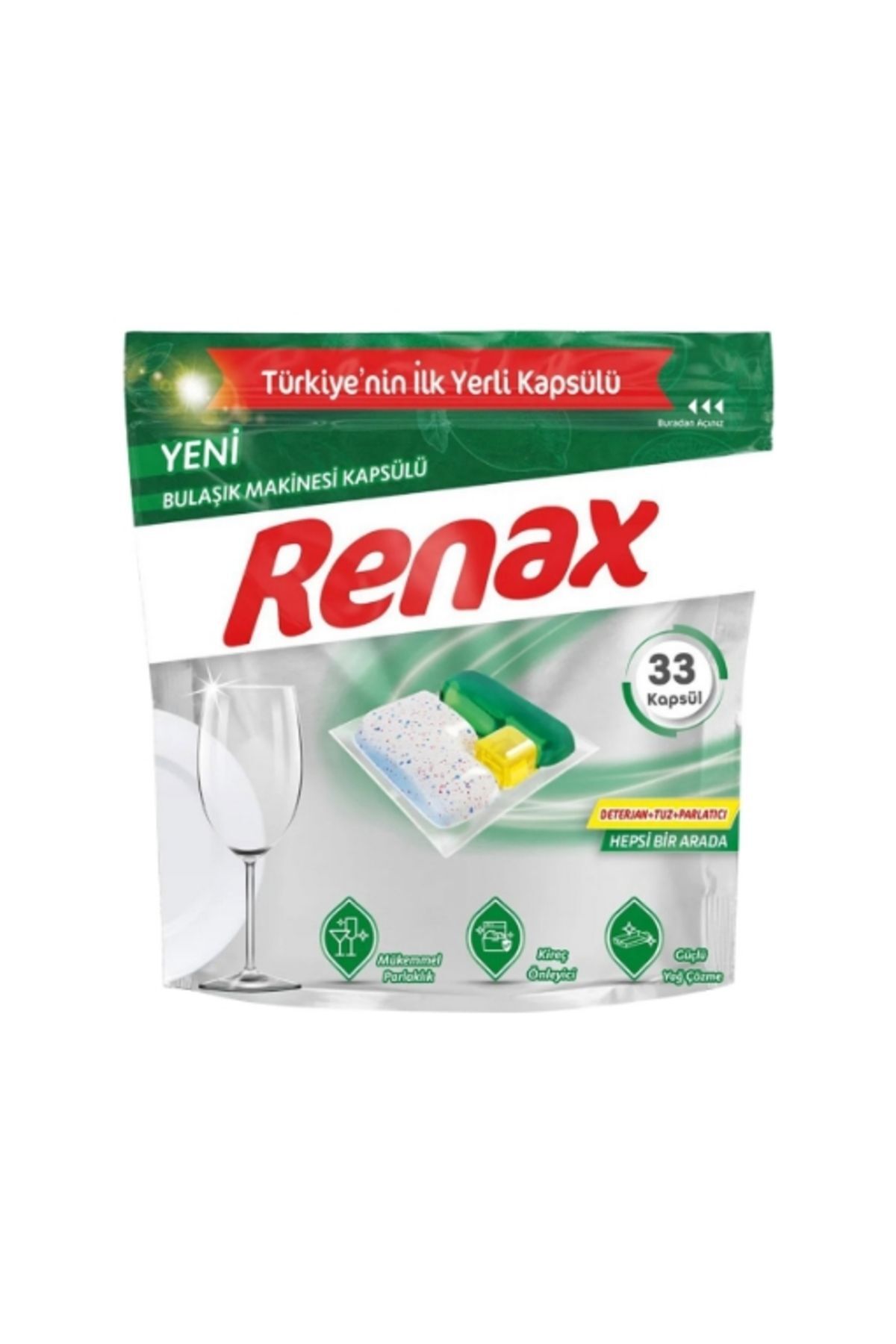 Renax 33'lü Bulaşık Makine Kapsülü