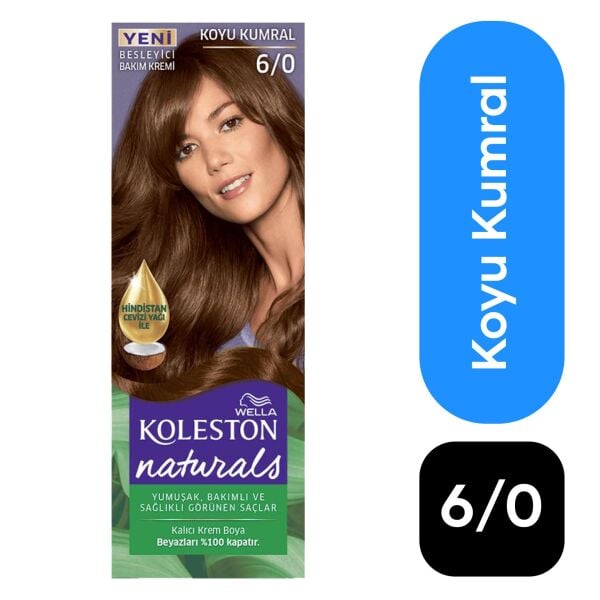 Wella Koleston Naturals Saç Boyası 6/0 Koyu Kumral