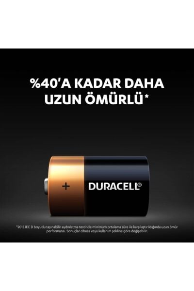 Duracell D Büyük Pil 2'li