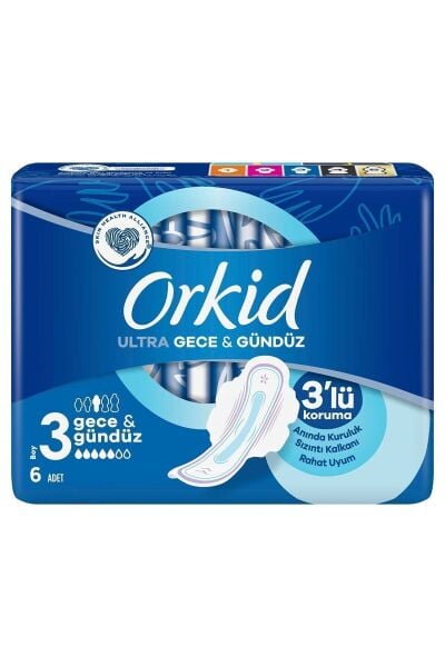 Orkid Ultra Hijyenik Ped Gece & Gündüz Tekli Paket 6'lı