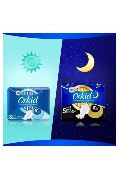 Orkid Ultra Hijyenik Ped Gece & Gündüz Tekli Paket 6'lı