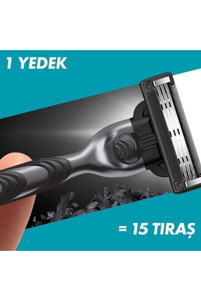 Gillette Mach-3 2'li Yedek Charcoal