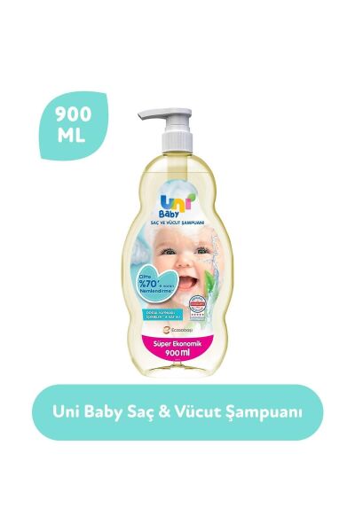 Uni Baby Saç ve Vücut Şampuanı 900 ml
