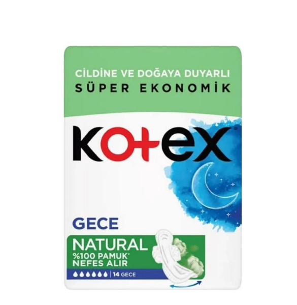 Kotex Hijyenik Ped Natural Gece 14'lü