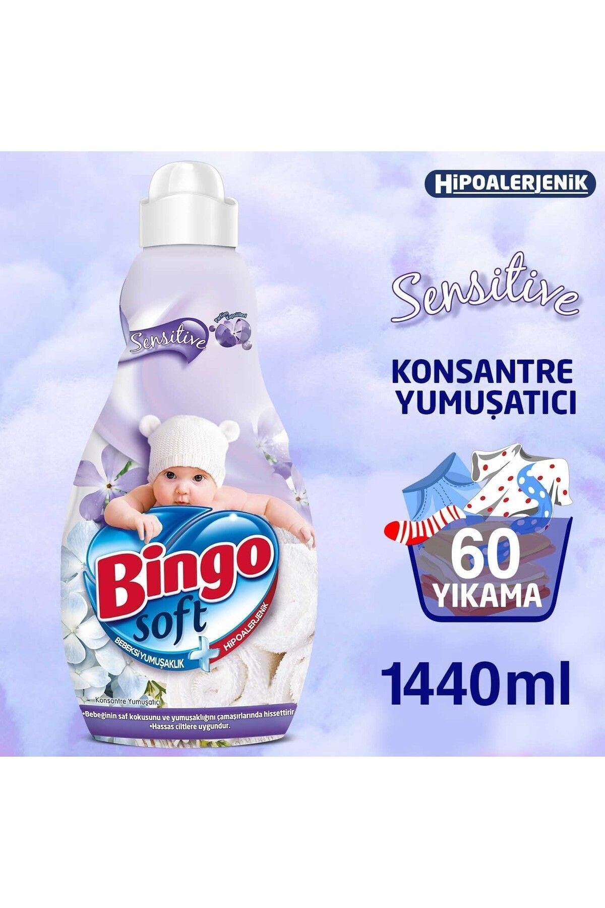 Bingo Soft Konsantre Yumuşatıcı 1440 Ml Sensitive