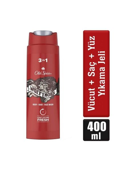 Old Spice Wolfthorn Erkekler İçin Duş Jeli ve Şampuan 400 ml