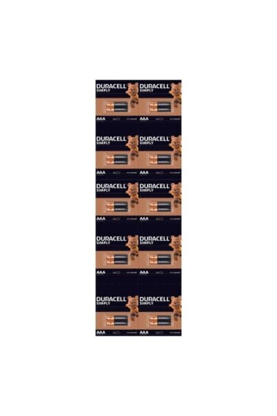 Duracell Kartela İnce 2 Li Pil 10 lu
