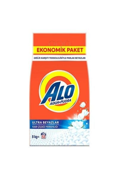 Alo 8 kg Toz Deterjan Beyazlar Kar Çiçeği Ferahlığı