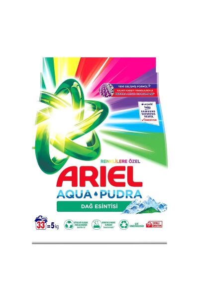 Ariel 5 kg Dağ Esinitisi Aqua Pudra Renkliler