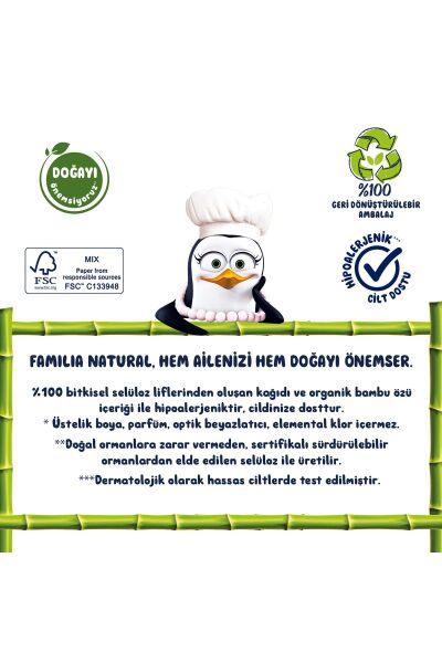 Familia Tuvalet Kağıdı Natural 40'lı 3 Katlı