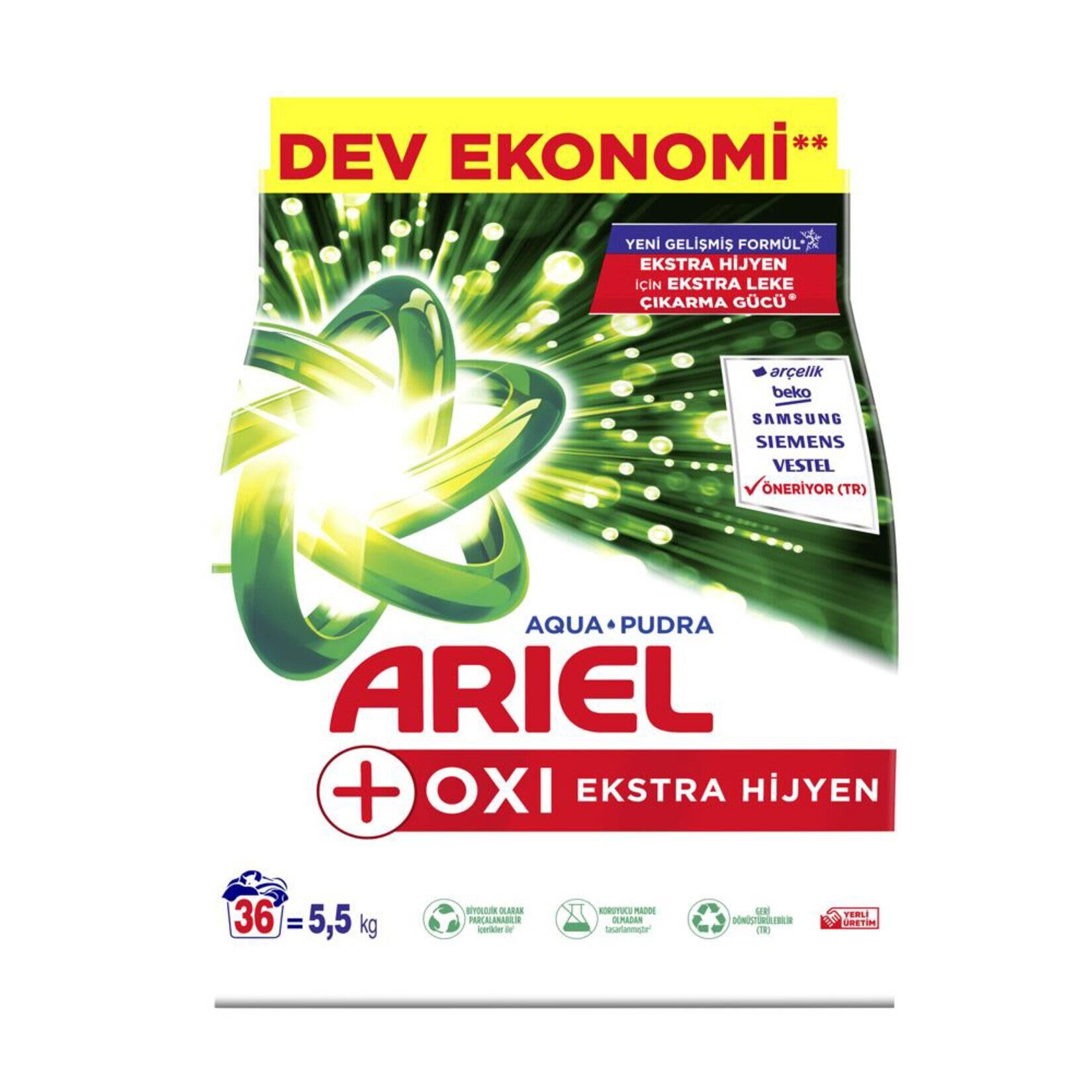 Ariel 5.5 kg Oxi Beyaz Extra Hijyen