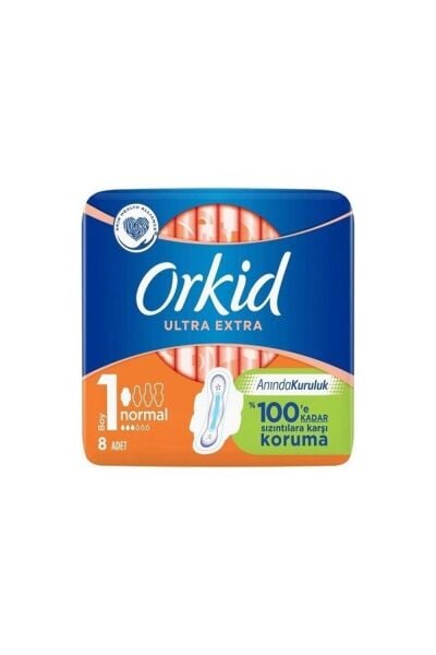 Orkid Ultra Extra Hijyenik Ped Normal Tekli Paket 8'li