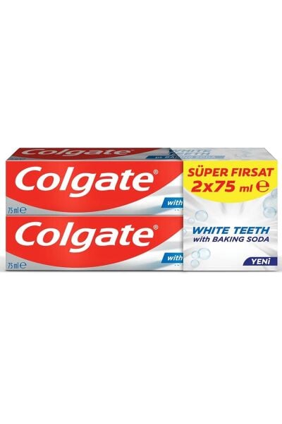 Colgate White Teeth Soda Etkili Diş Macunu 75 ml + 75 ml