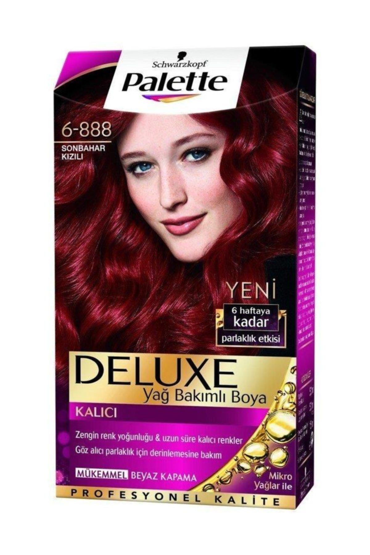 Palette Deluxe Yoğun Renkler Saç Boyası 6-888 Sonbahar Kızılı