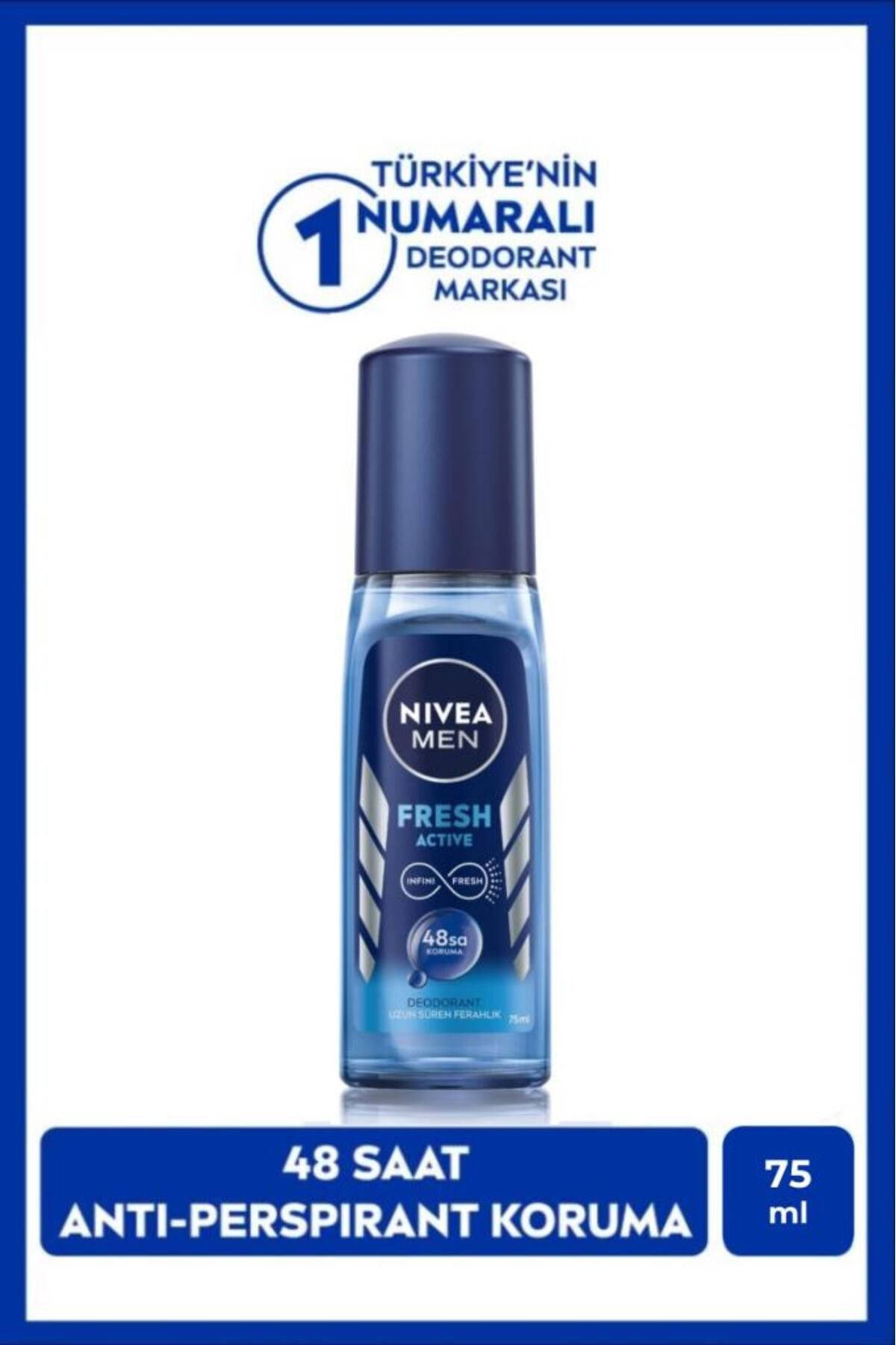Nivea Deodorant Sprey  Men 75 ml Fresh Actıve