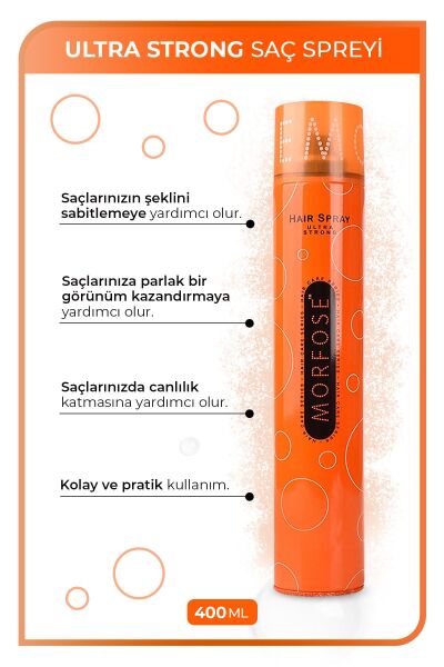 Morfose Saç Spreyi 400 ml Turuncu