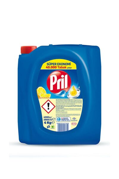 Pril 4 kg Sıvı Bulaşık Detarjanı Limon Kokulu