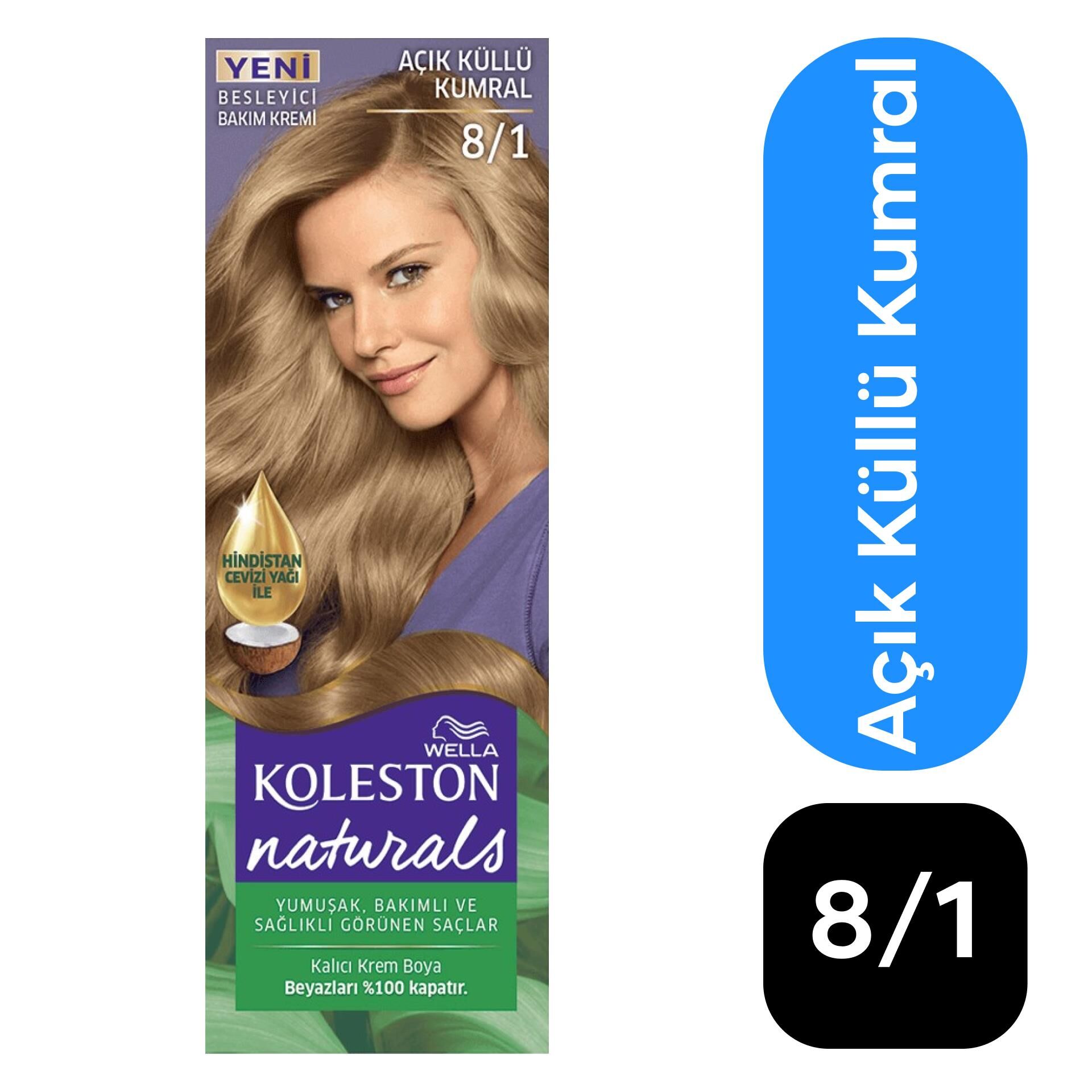Wella Koleston Naturals Saç Boyası 8/1 Açık Küllü Kumral