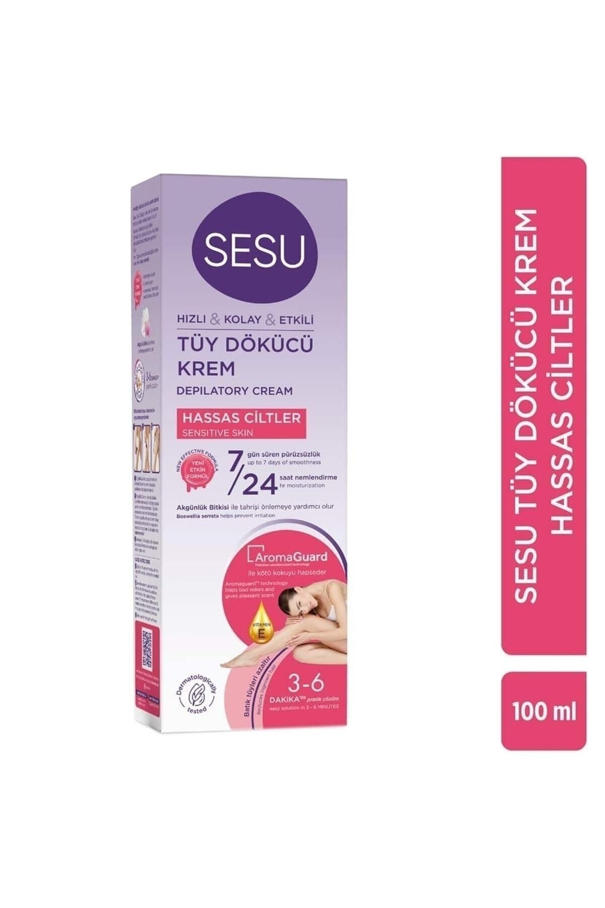 Sesu Tüy Dökücü Krem Hassas 100 ml