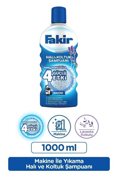 Fakir Halı & Koltuk Şampuanı Makine Lavanta 1000 Ml