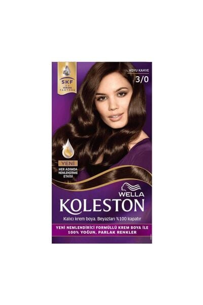 Wella Koleston Kit Saç Boyası 3/0 Koyu Kahve