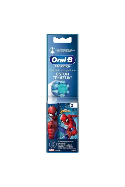Oral-B Pro Kids Spiderman Şarjlı Diş Fırçası Yedek Başlığı 2 Adet