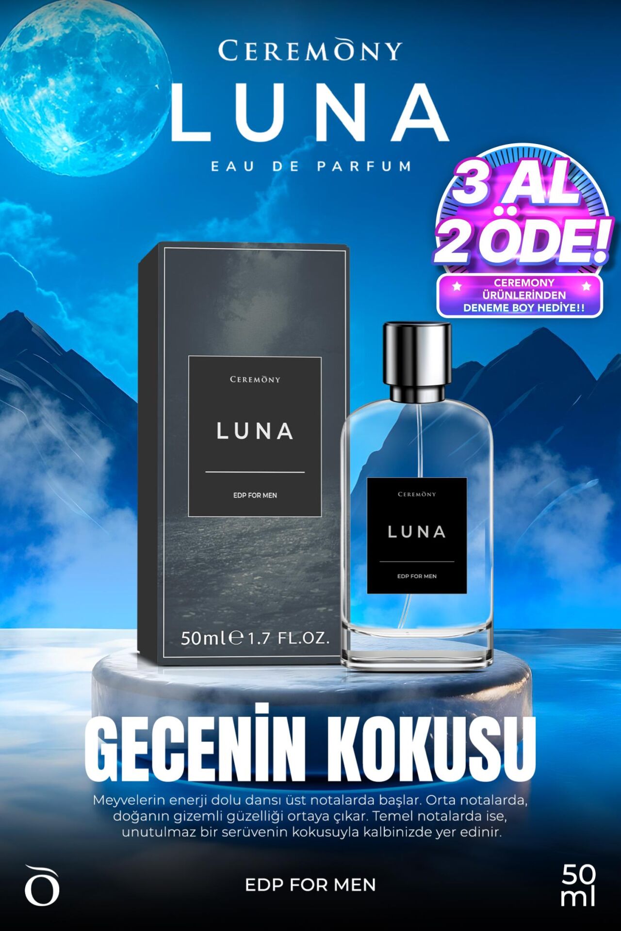 Ceremony Luna 50 ml Edp Erkek Parfüm