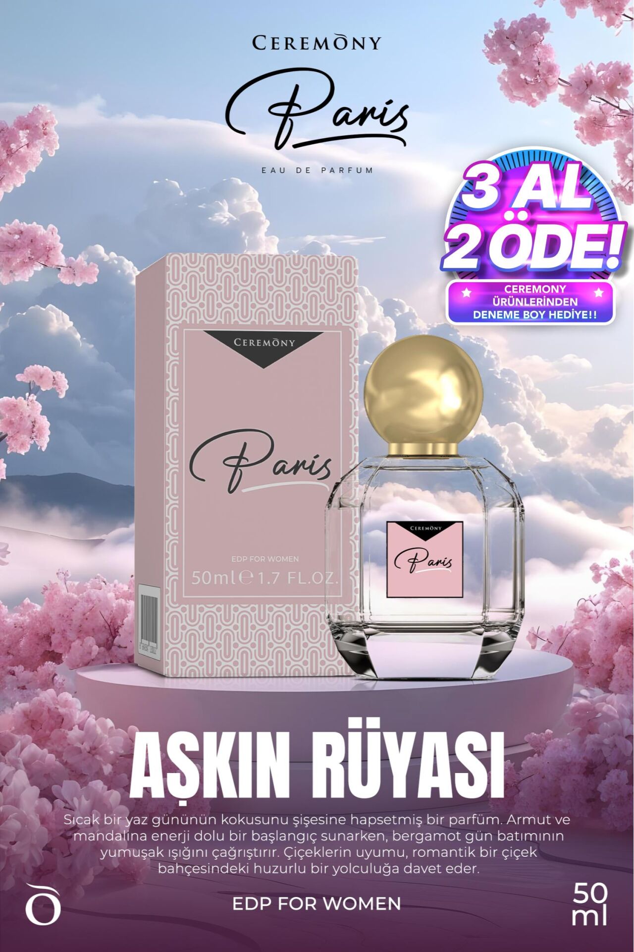 Ceremony Paris 50 ml Edp Kadın Parfüm